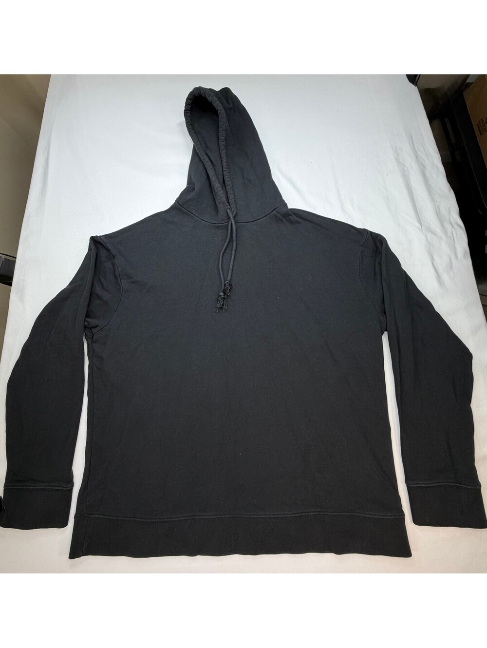 Raf Simons Men's Hoodie Sweatshirt Pullover Cotton Long Sleeve Size Medium Black